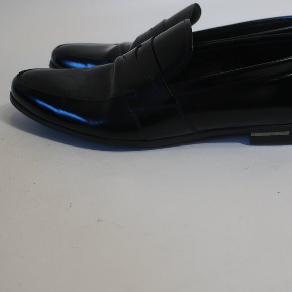 Mens Prada Black Leather Slip On Loafer Dress Shoes 11 - Picture 5 of 16